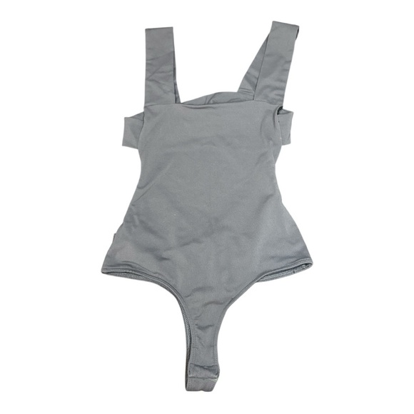 Free People Charcoal Strappy Bodysuit - Picture 3 of 7